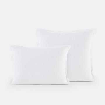 Kissen- und Nackenrollenbezug Linot aus vorgewaschenem Leinen