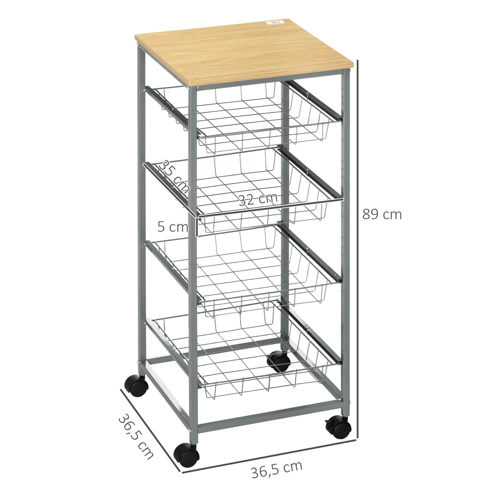 HOMCOM Chariot de cuisine  