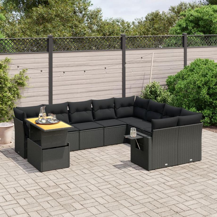 VidaXL set divano da giardino Polirattan  