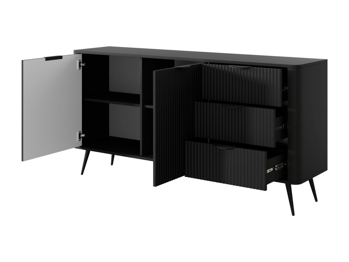 PASCAL MORABITO  Credenza 2 ante e 3 cassetti in MDF Nero - ELONARIA di PASCAL MORABITO 