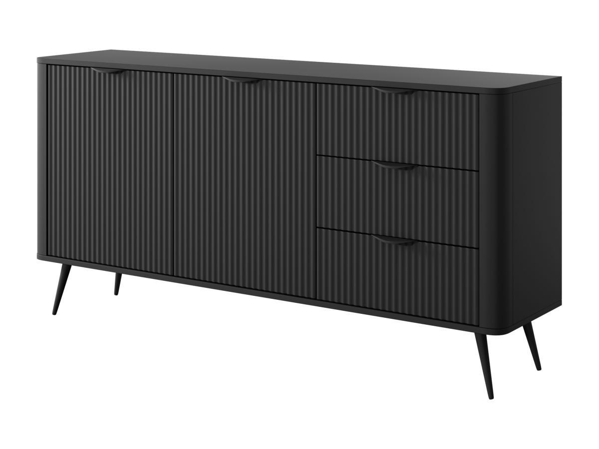 PASCAL MORABITO  Credenza 2 ante e 3 cassetti in MDF Nero - ELONARIA di PASCAL MORABITO 