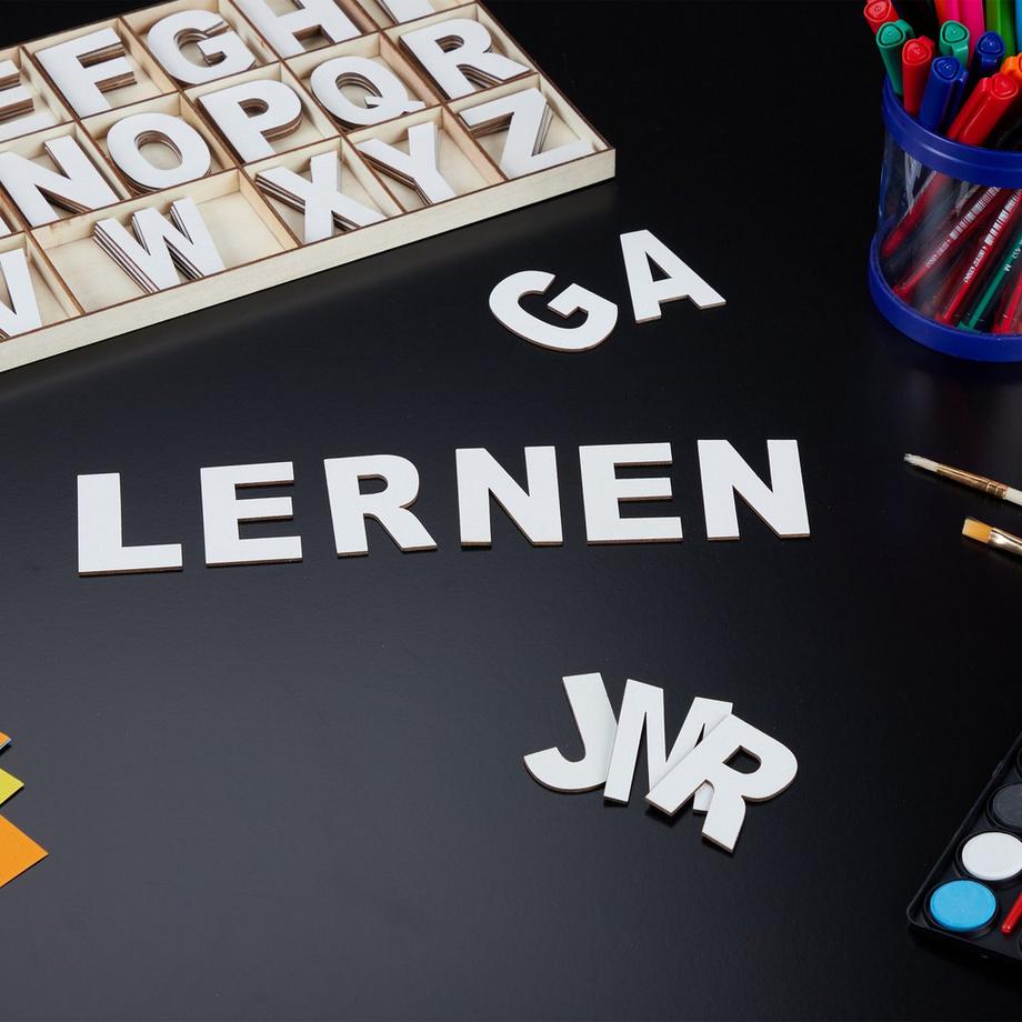 B2X Coffret de lettres XL en bois 104 pièces  