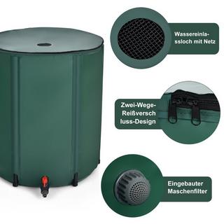 Northix faltbare Regentonne Wasserspeicher 60cm x 60cm x 80cm Dunkelgrün  