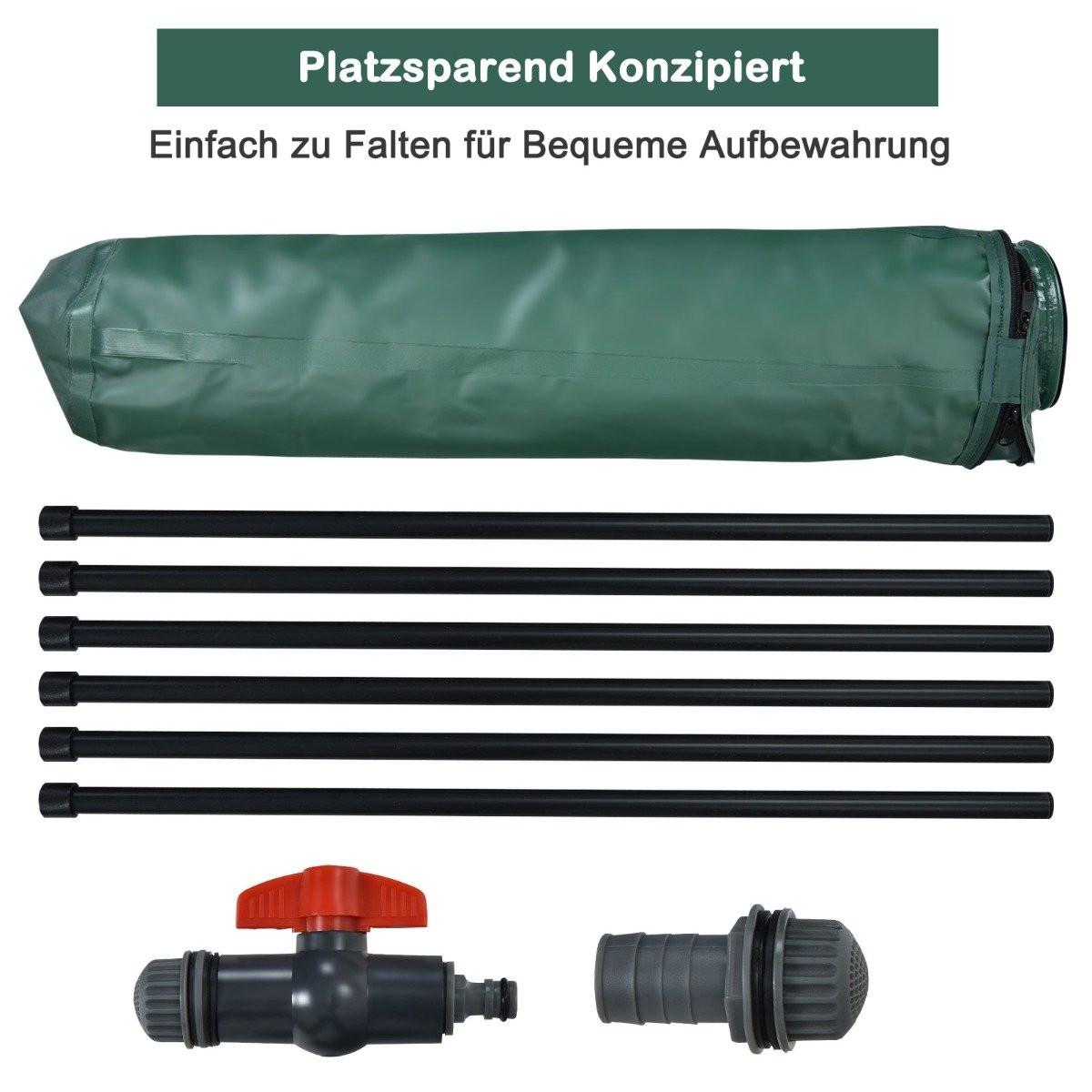 Northix faltbare Regentonne Wasserspeicher 60cm x 60cm x 80cm Dunkelgrün  