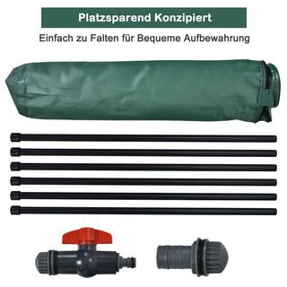 Northix faltbare Regentonne Wasserspeicher 60cm x 60cm x 80cm Dunkelgrün  