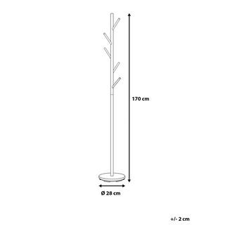 Beliani Garderobenständer aus Edelstahl Modern ALLEN  