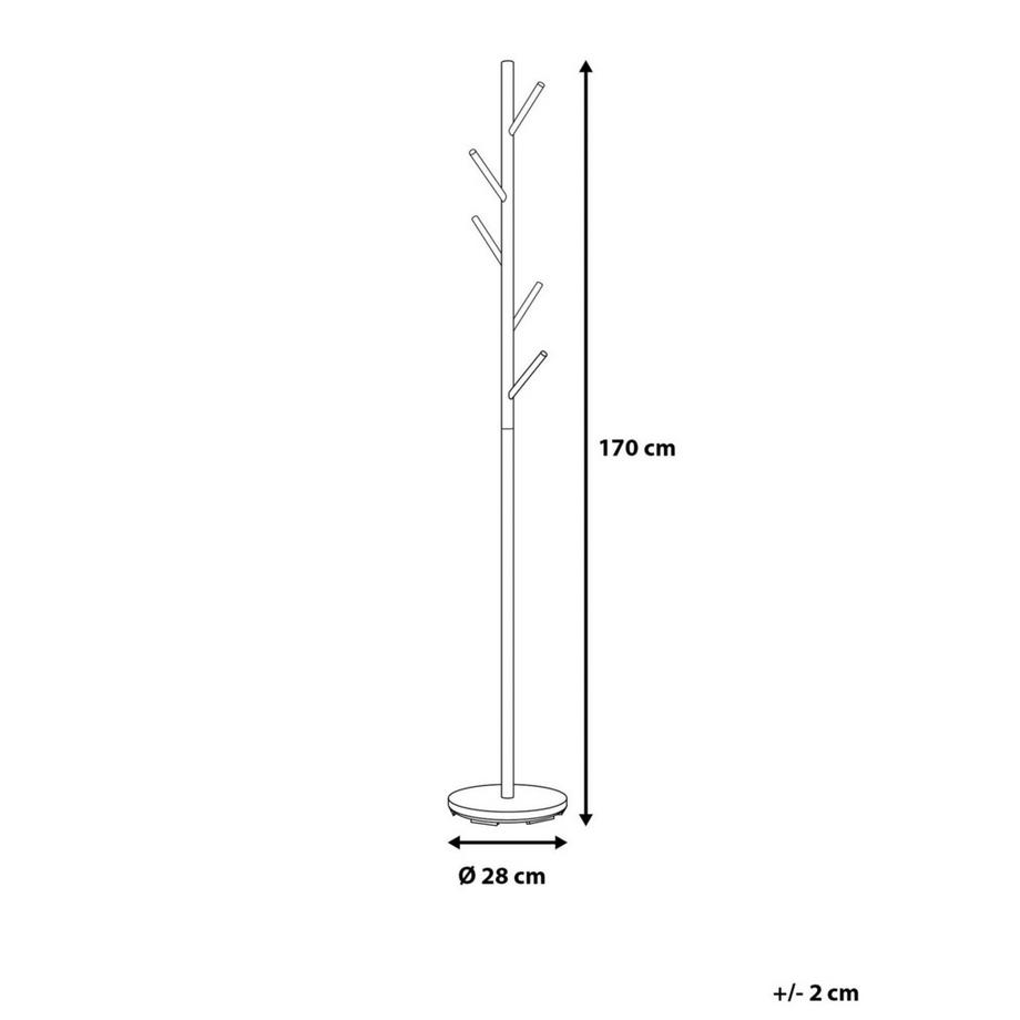 Beliani Appendiabiti en Acciaio inox Moderno ALLEN  