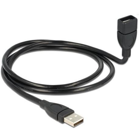 DeLock  1m USB 2.0 USB Kabel USB A Schwarz 