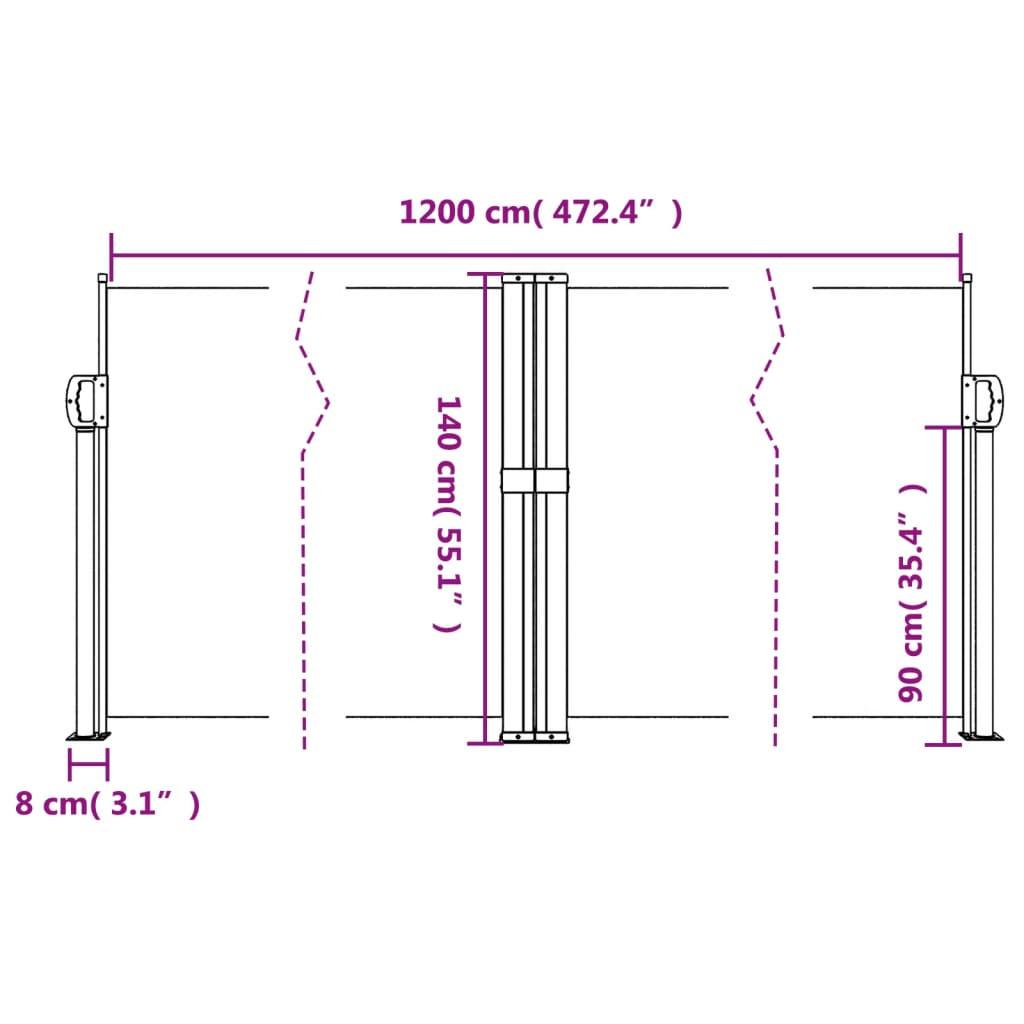 VidaXL tenda da sole laterale retrattile  