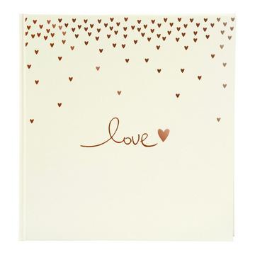 Goldbuch Raining Hearts album photo et protège-page Beige 60 feuilles Reliure à l'anglaise