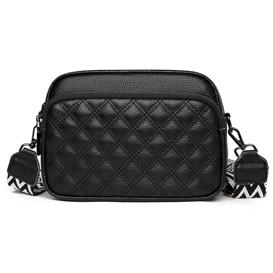 Sac à bandoulière pour téléphone portable , sac à bandoulière en cuir véritable, petits sacs modernes avec large bandoulière et 3 compartiments