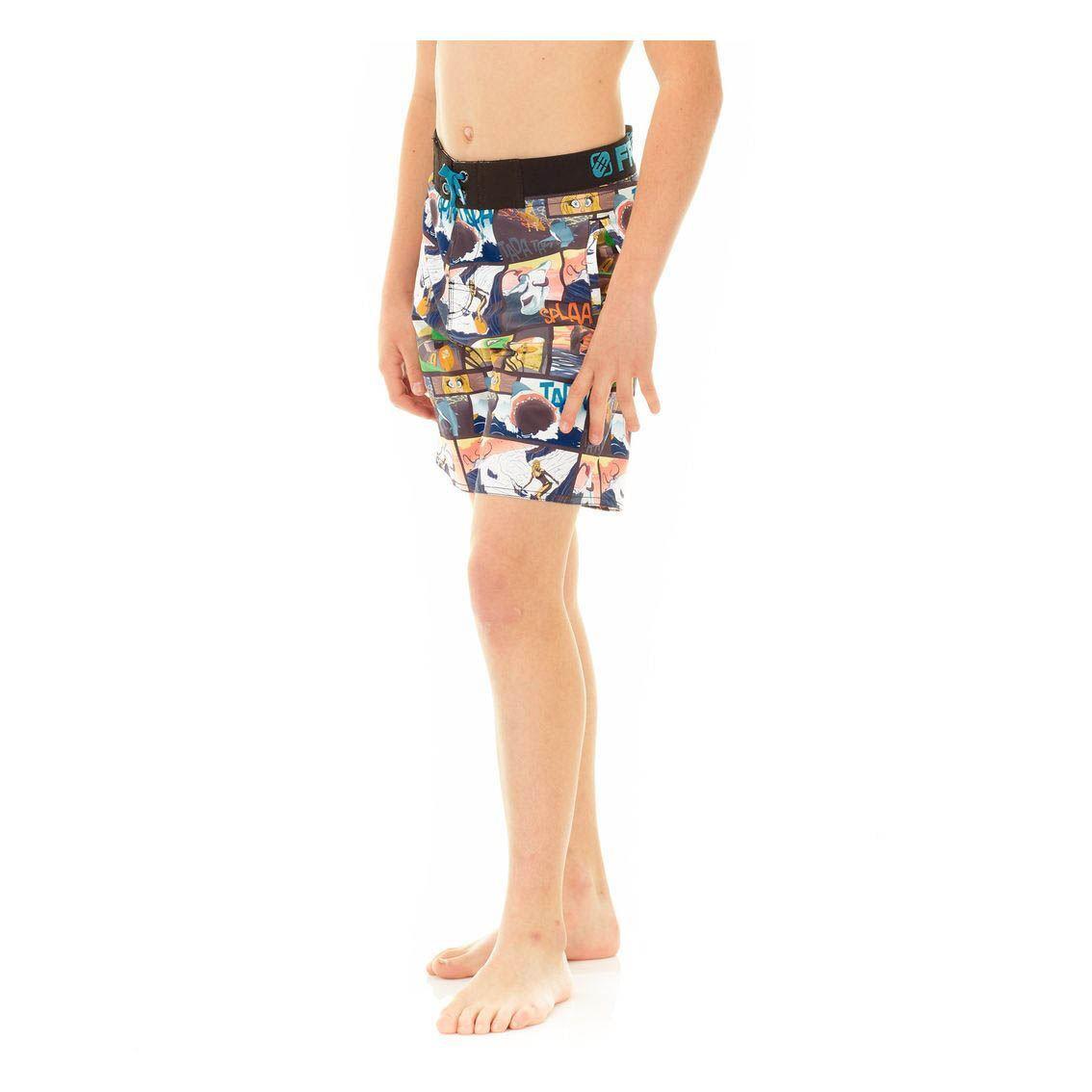 FREEGUN  short de bain long ceinture tissée enfant story 