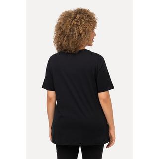 Ulla Popken  T-shirt de Noël à manches courtes et col V, motif écureuil 