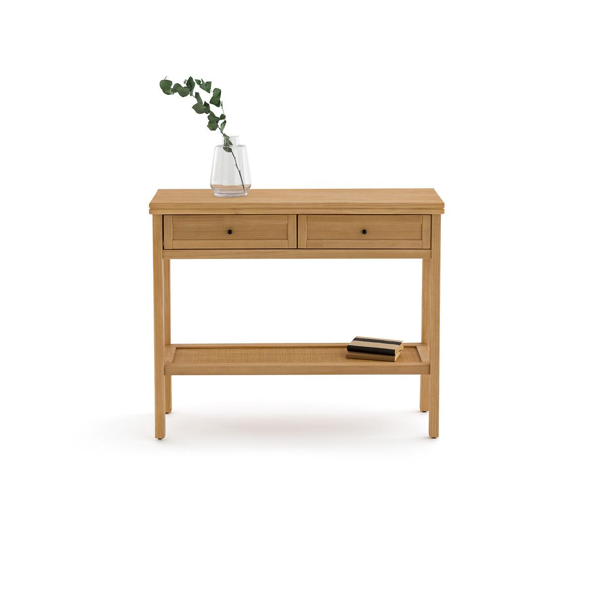 La Redoute Intérieurs Console double plateau pin massif et cannage Gabin  