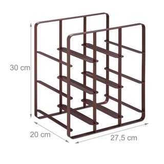 Northix Casier à vin en métal pour 9 bouteilles  