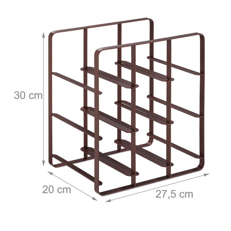 Northix Casier à vin en métal pour 9 bouteilles  