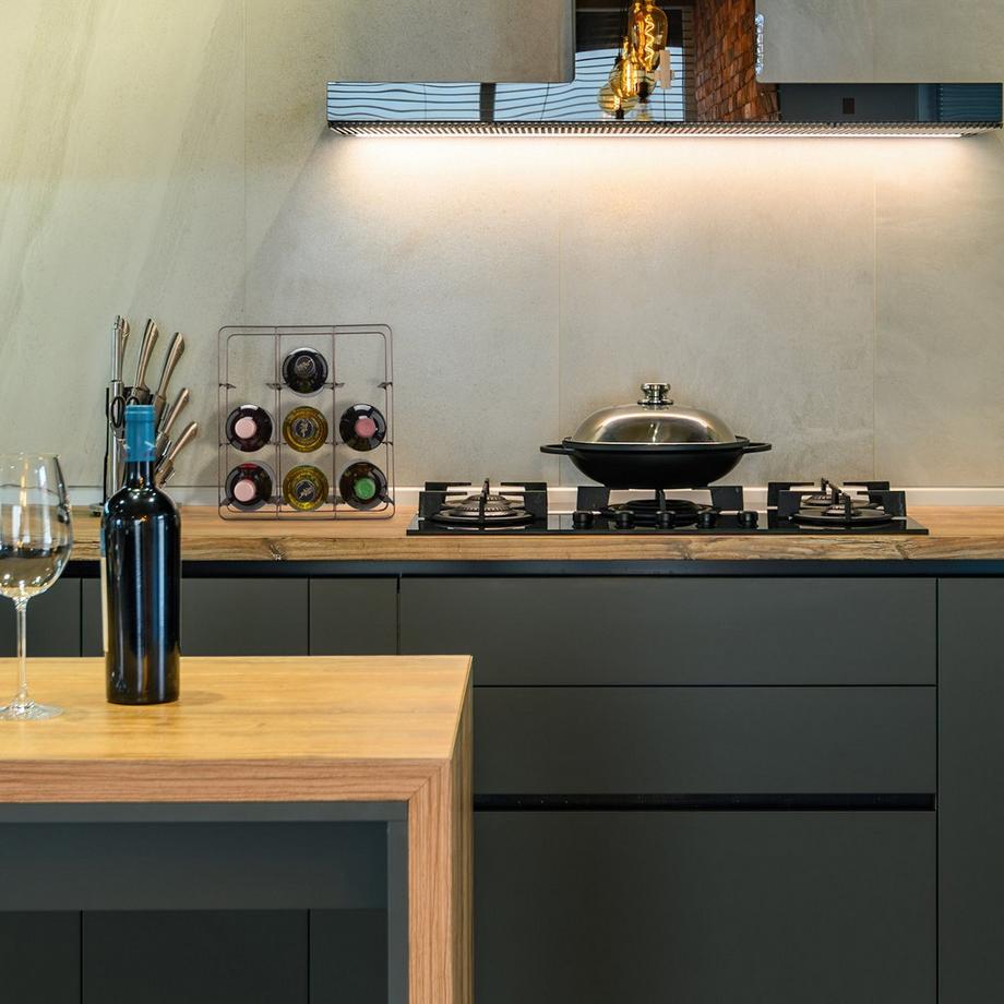 Northix Casier à vin en métal pour 9 bouteilles  