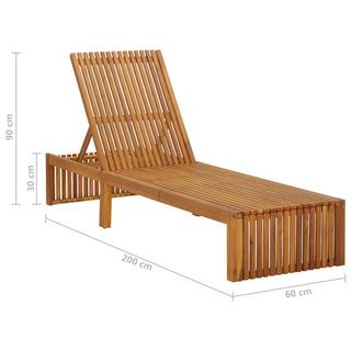 VidaXL Chaise longue bois d'acacia  