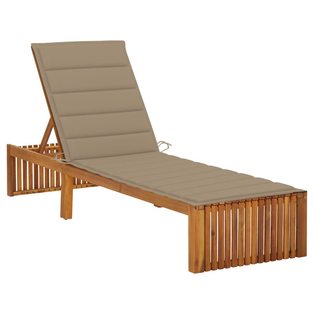 VidaXL Chaise longue bois d'acacia  