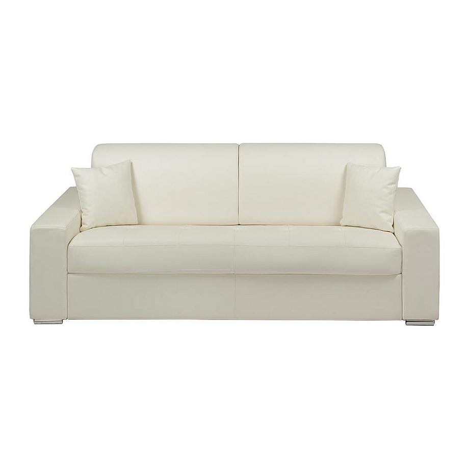 Vente-unique Schlafsofa 4Sitzer EMIR LiegeflächeMatratzen  