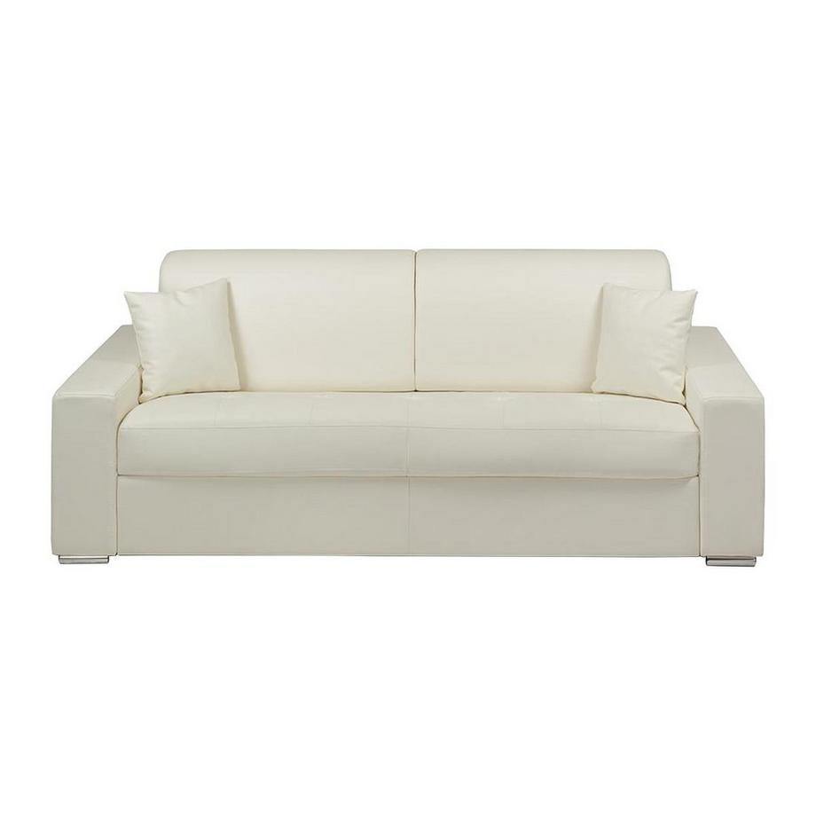 Vente-unique Schlafsofa 4Sitzer EMIR LiegeflächeMatratzen  