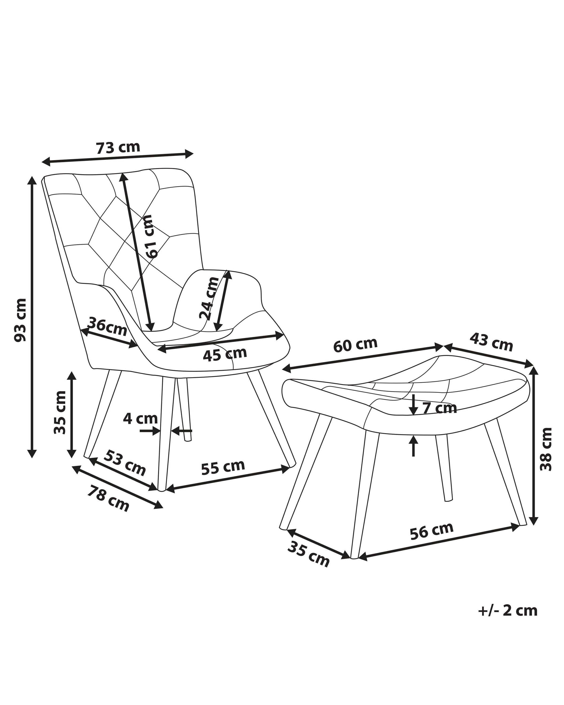 Beliani Fauteuil en Polyester Rétro VEJLE  