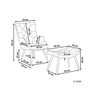 Beliani Fauteuil en Polyester Rétro VEJLE  