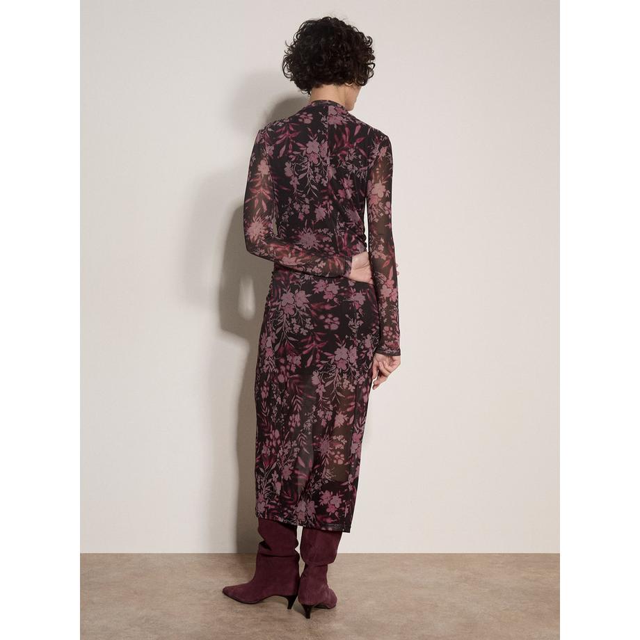 APRICOT Abito midi in maglia floreale  