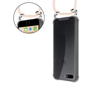 Cadorabo  Handy Kette für Apple iPhone 7 PLUS  7S PLUS  8 PLUS Silikon mit Silbernen Ringen 