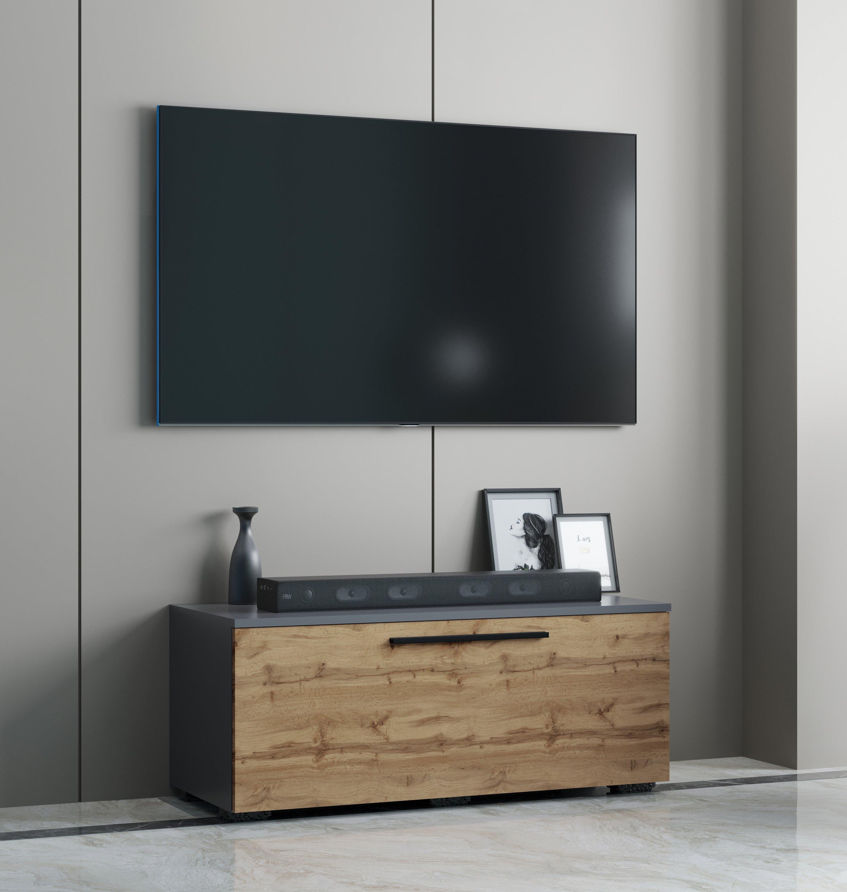 VCM Holz TV Lowboard Möbel Fernsehschrank Tisch Konsole Fernsehtisch Arila S  