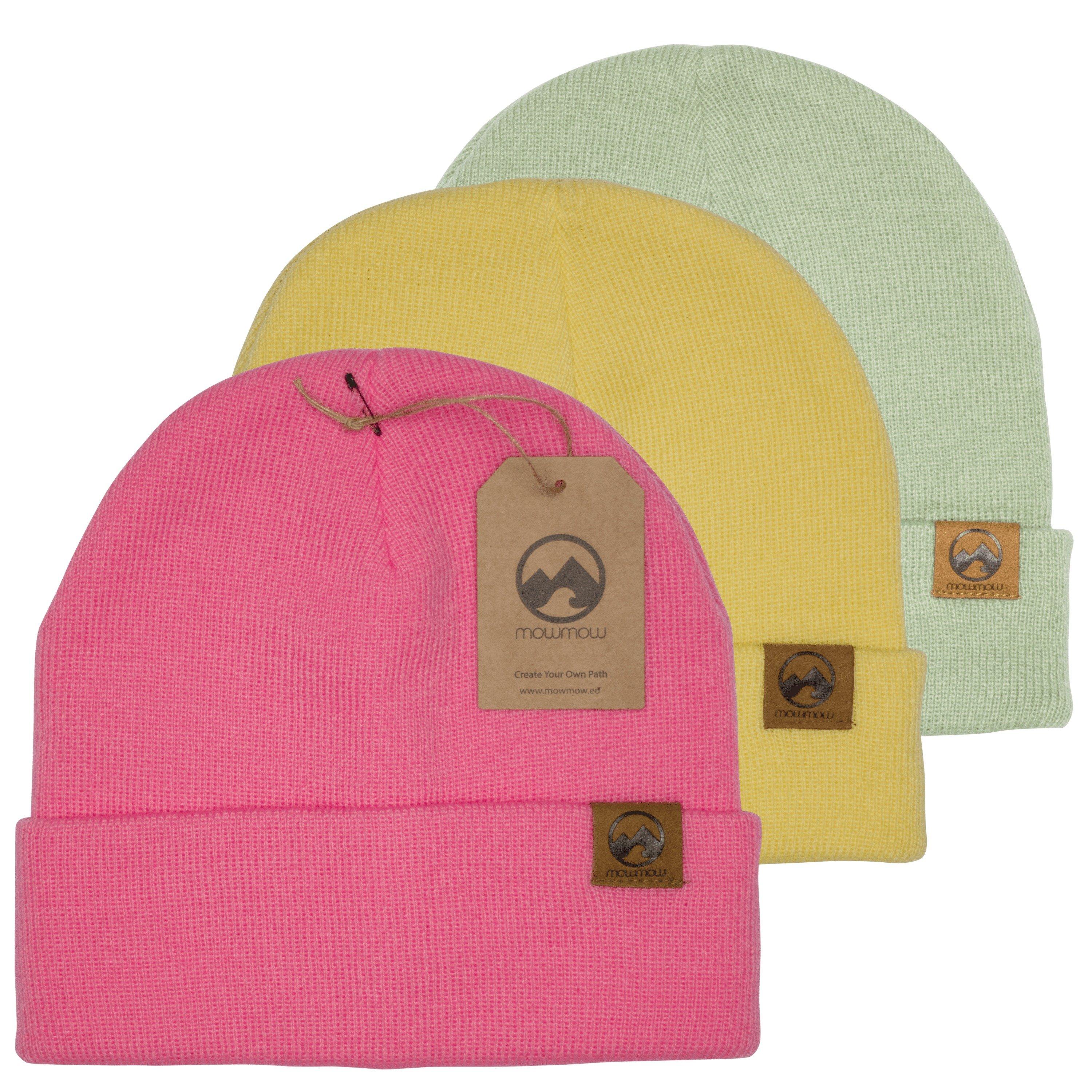 MowMow  Trio Pack Beanies Freestyle (Pink/Yellow/Green) 