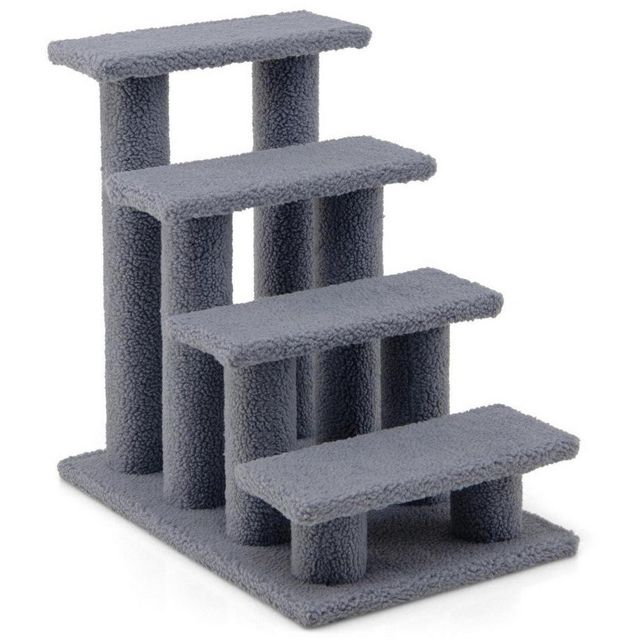 Northix  Scale per animali che si arrampicano sull'albero per gatti per gatti fino a 25 kg 61 x 41 x 60 cm grigio 