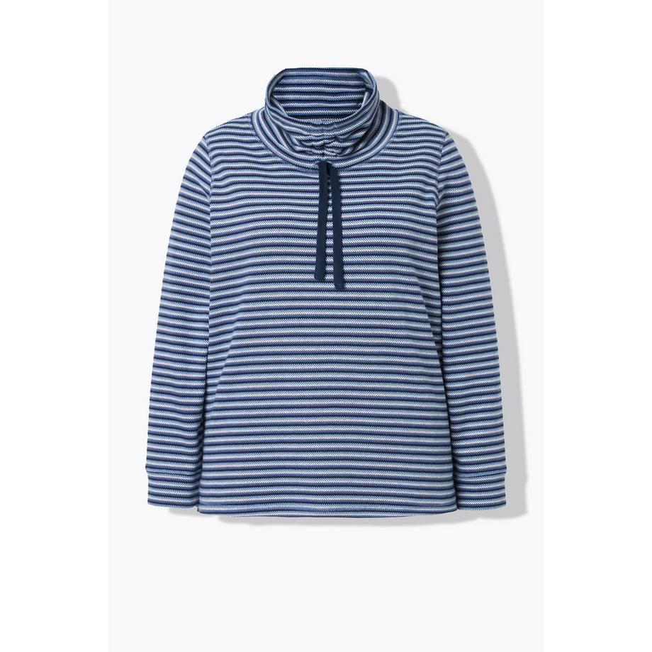 Ulla Popken Sweatshirt Stehkragen Langarm Biobaumwolle  