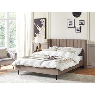 Beliani Bett mit Lattenrost aus Samtstoff Modern VILLETTE  