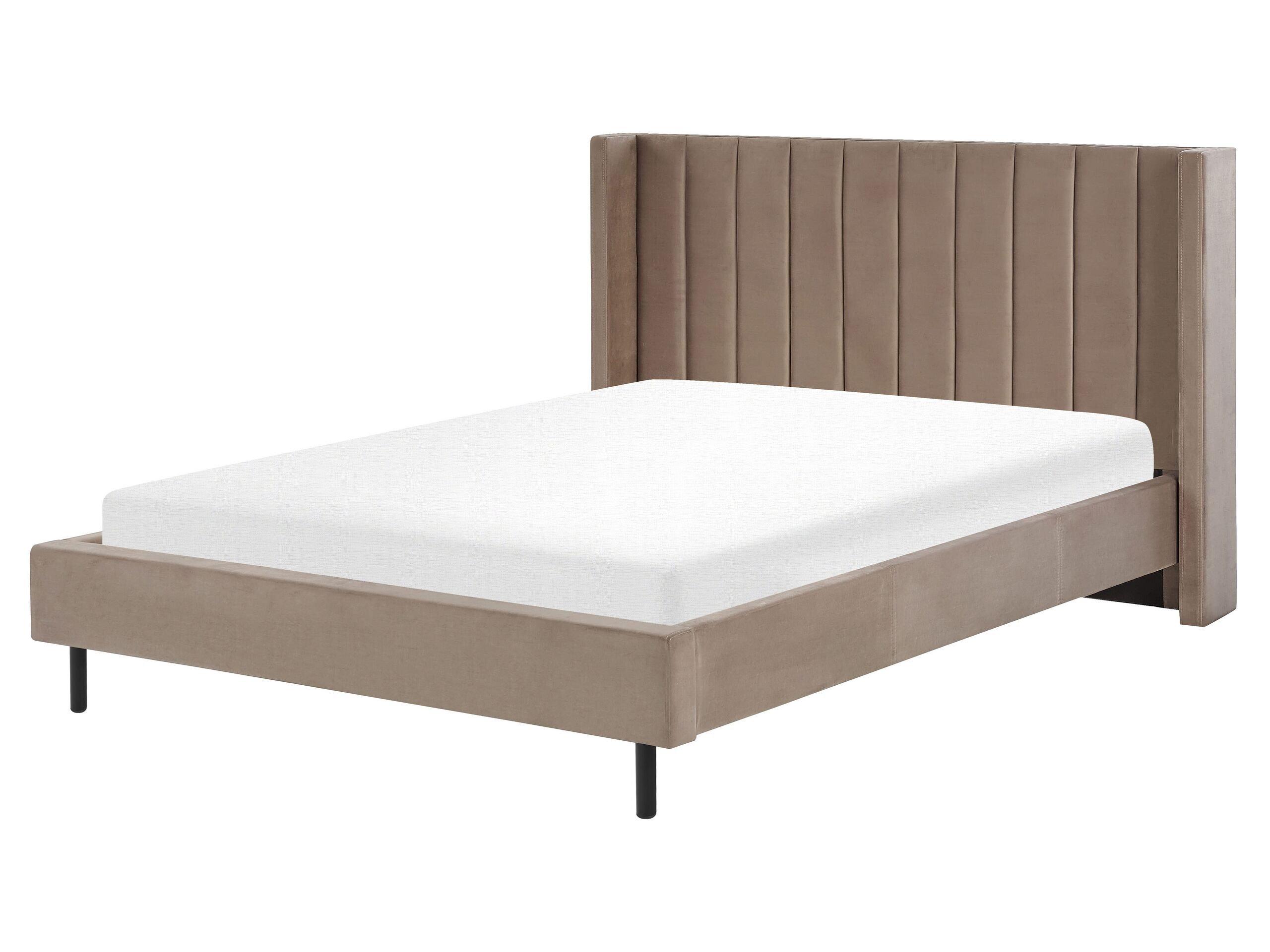 Beliani Bett mit Lattenrost aus Samtstoff Modern VILLETTE  