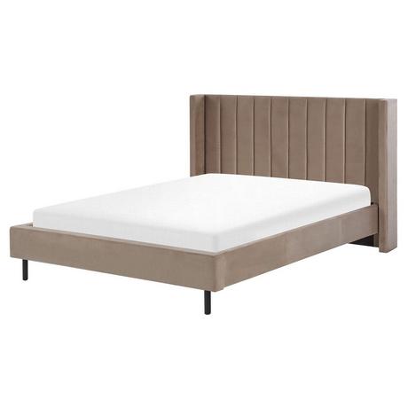 Beliani Bett mit Lattenrost aus Samtstoff Modern VILLETTE  