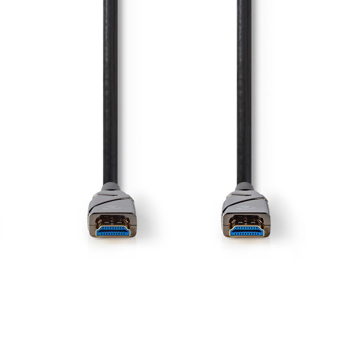Nedis  Câble HDMI optique actif haute vitesse avec Ethernet | Connecteur HDMI™ | Connecteur HDMI™ | 4K@60Hz | 18 Gbps | 20,0 m | Rond | PVC | Noir | Boîte cadeau 