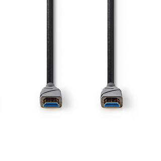 Nedis  Câble HDMI optique actif haute vitesse avec Ethernet | Connecteur HDMI™ | Connecteur HDMI™ | 4K@60Hz | 18 Gbps | 20,0 m | Rond | PVC | Noir | Boîte cadeau 