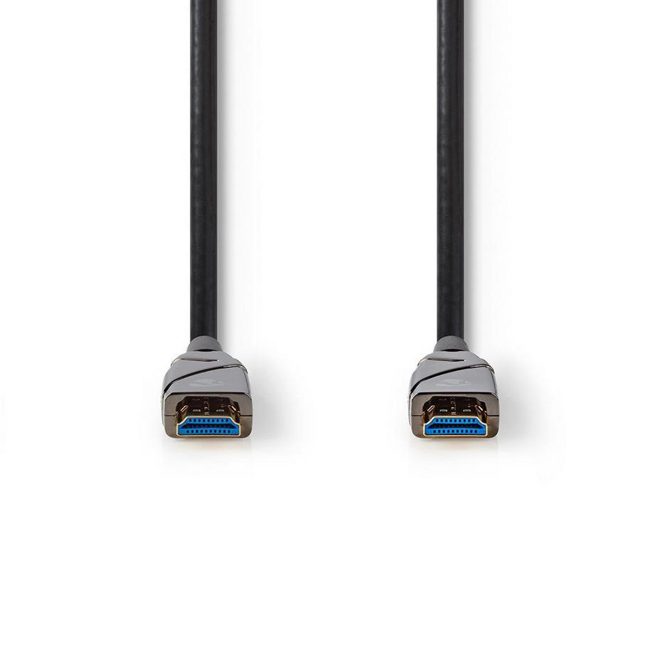 Nedis  Câble HDMI optique actif haute vitesse avec Ethernet | Connecteur HDMI™ | Connecteur HDMI™ | 4K@60Hz | 18 Gbps | 20,0 m | Rond | PVC | Noir | Boîte cadeau 