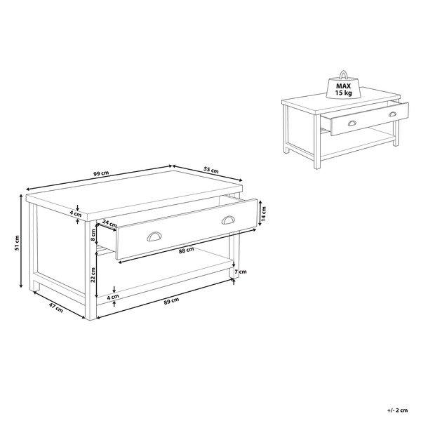 Beliani Table basse en Panneau de particules Traditionnel CLIO  