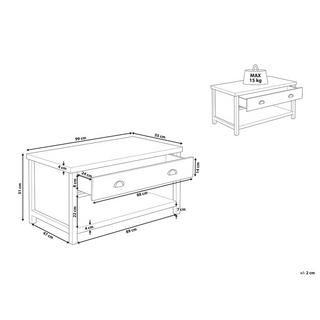 Beliani Table basse en Panneau de particules Traditionnel CLIO  