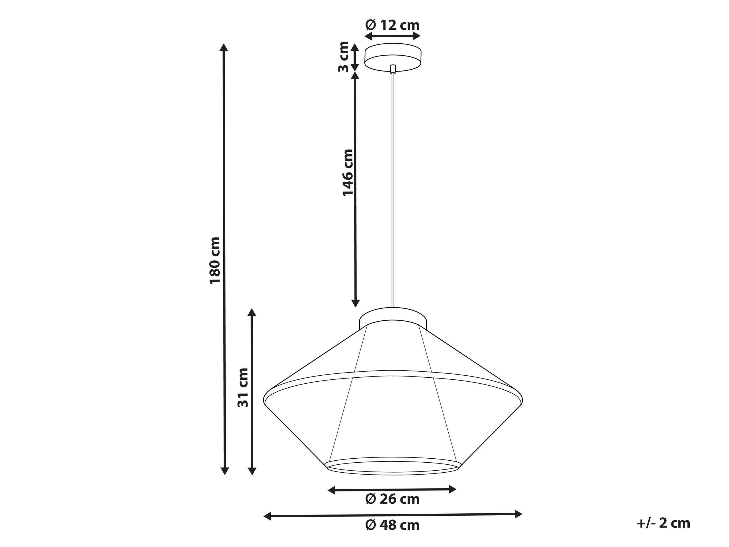 Beliani Lampadario en Cotone Boho PALMETTO  