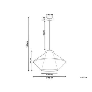 Beliani Lampadario en Cotone Boho PALMETTO  