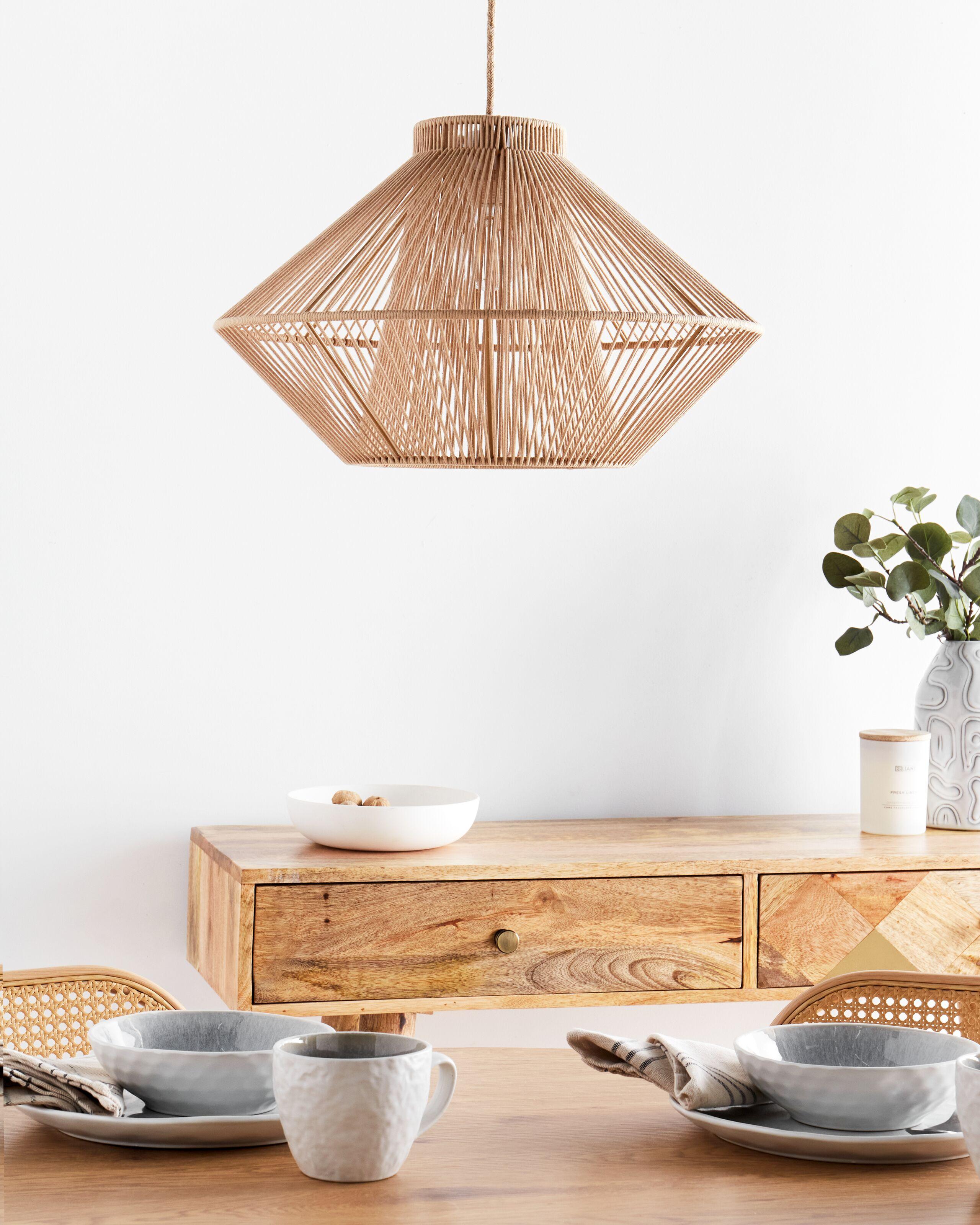 Beliani Lampadario en Cotone Boho PALMETTO  