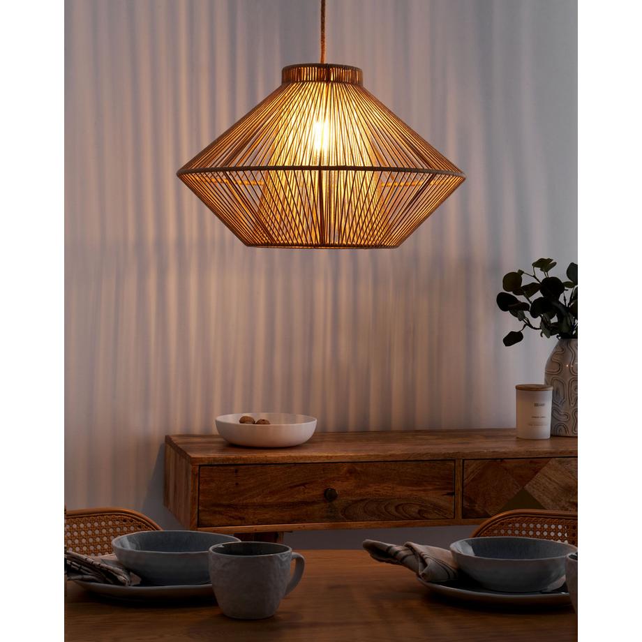 Beliani Lampada a sospensione en Cotone Boho PALMETTO  