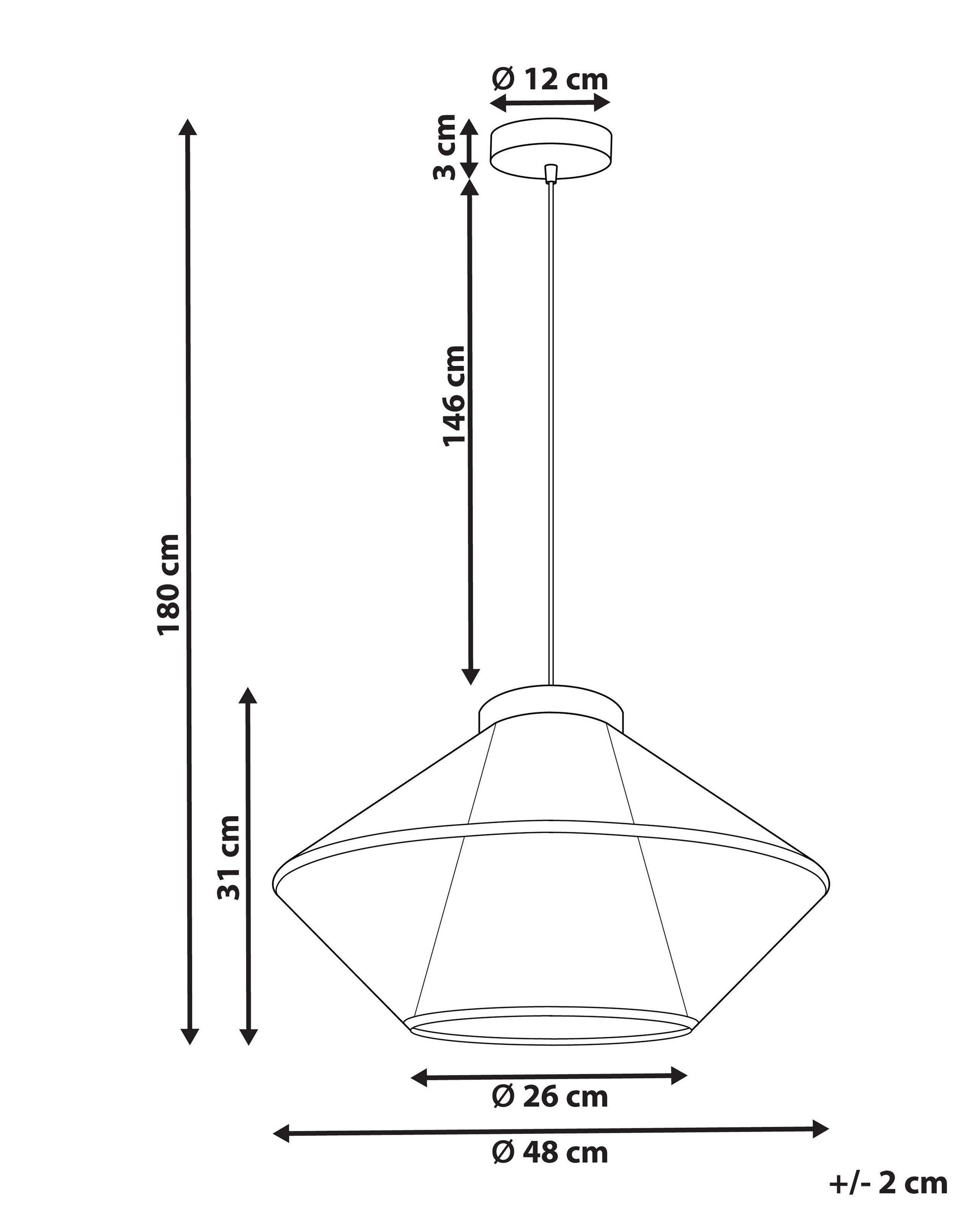 Beliani Lampe suspension en Coton Boho PALMETTO  