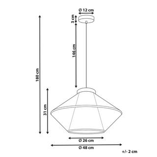 Beliani Lampe suspension en Coton Boho PALMETTO  