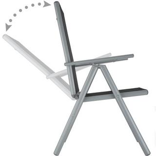 Tectake set di sedute e tavolo in alluminio 8+1  