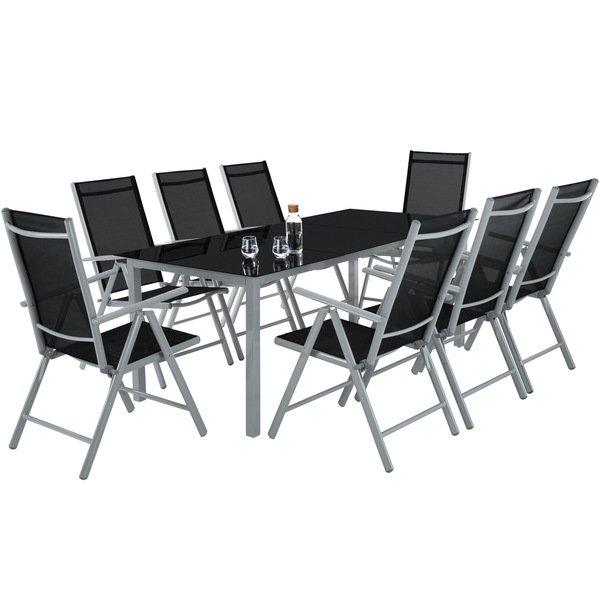 Tectake Salon de jardin aluminium 8 places  