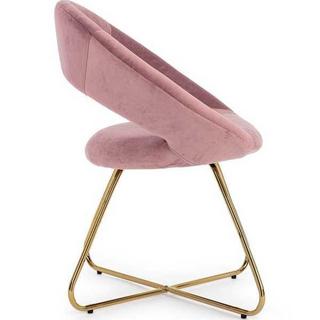 mutoni Fauteuil Vanity velours rose  